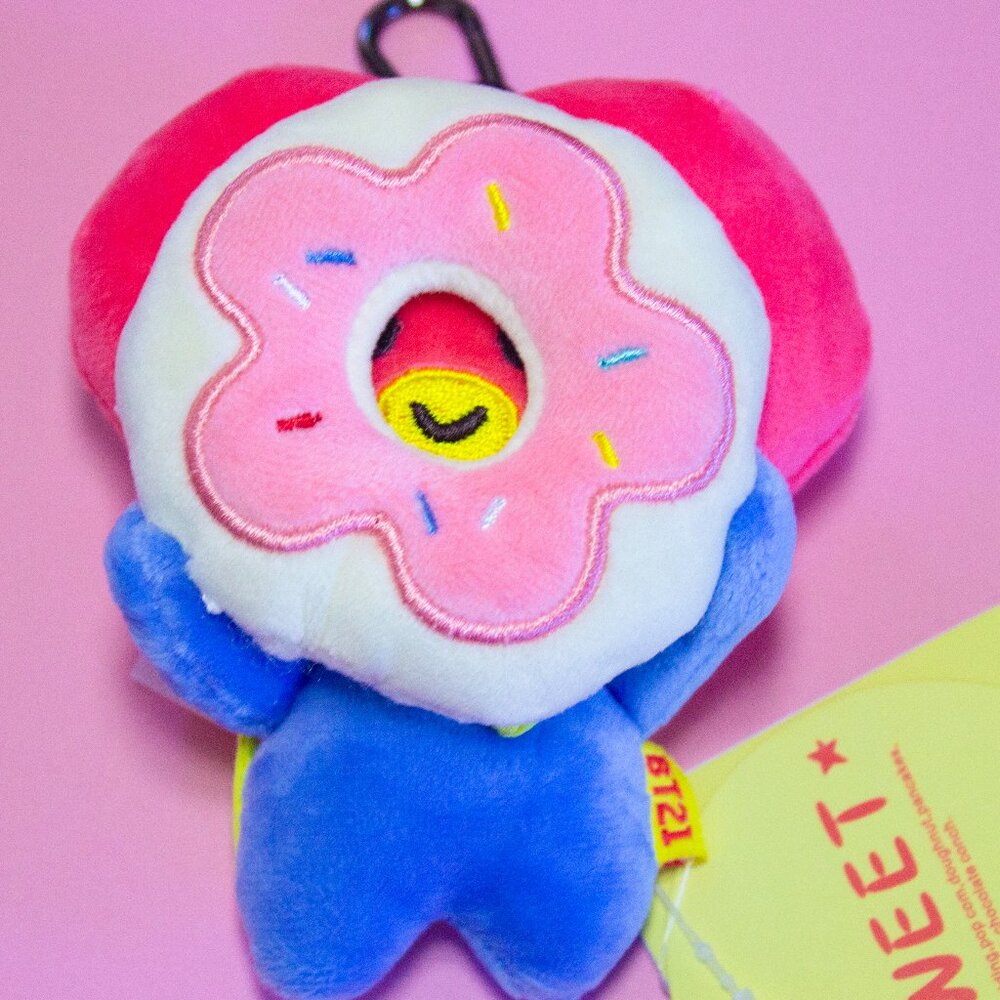 BTS BT21 TATA Donut Sweet Plushie Keyring Keychain V Taehyung